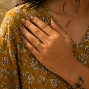 Anti Tarnish Rings Adjustable Minimalist Band Ring for Women