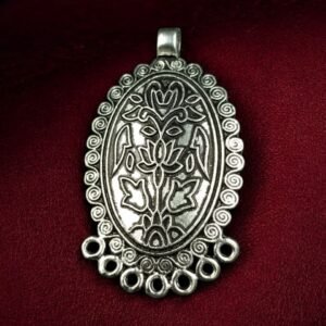 Lotus Design German Silver Pendant Raw Material for DIY Jewelry Making Craft Supplies