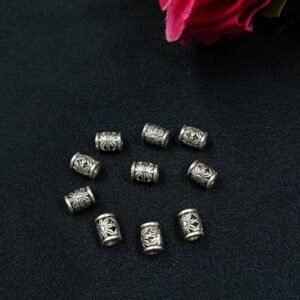 Ethnic Flower Design German Silver DIY Raw Material for Jewelry Making Craft Supplies (10 piece)