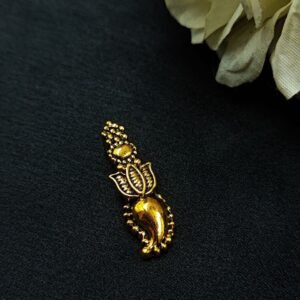 Gold Plated Lotus Design German Silver Charm Raw Material for DIY Jewelry Making