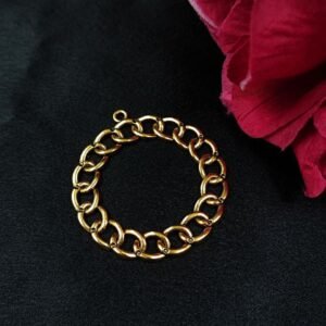 Gold Plated German Silver Earring Charm Raw Material for DIY Jewelry Making